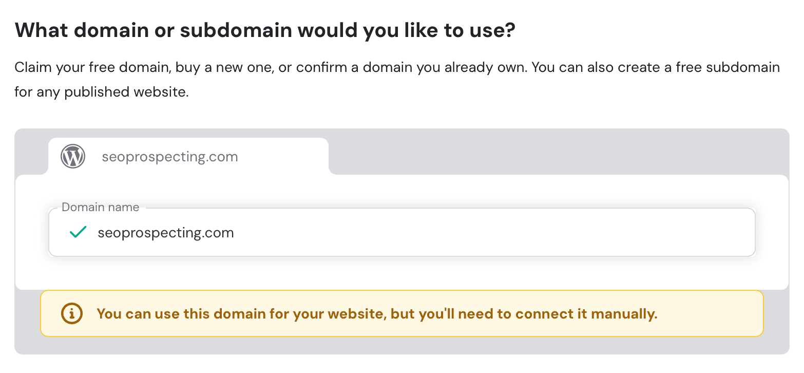 Linking Domain with Hosting